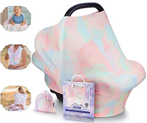 NatureBond Nursing Cover Breastfeeding | Privacy Baby Shawl | Use for Baby Car Seat Covers Canopy, Shopping Cart Cover, Nursing Scarf, Baby Blanket