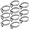 MegaHaustechnik Schlauchschellen Set aus Edelstahl W5 V4A | Spannbereich 16-50 mm | Bandbreite 9mm >>> 10 Schlauchschellen 25-40 mm 1 Zoll bis 1 1/4 Zoll (Silber)