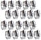 Quickun 20Pcs Stainless Steel Hose Clamp Assortment Adjustable 1/4-1/2(6-12mm) Range, Fuel Line Clamp for Water Pipe, Hose Clips, Automative and Mechanical Application