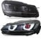 VLAND Scheinwerfer passend für GOLF 6 TSI 2008–2013 (nicht für GTI/R/TDI),Frontscheinwerfer,Paar (DEMON EYES)