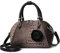 NICOLE & DORIS Handtasche Damen Klein Retro Umhängetaschen Henkeltasche Kroko Optik Schultertaschen PU Leder Tasche mit Blumen Anhänger Khaki