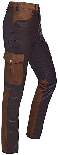 La Chasse® Cargo-Büffellederhose Colmar mit Canvas-Besatz und 2 Beintaschen Jagdhose Herren Lederhose braun extrem strapazierfähig Reitlederhose Rindslederhose von Oefele Jagd & Outdoor Shop