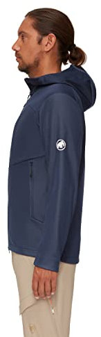 Mammut Ultimate VII SO Hooded Jacket Men | Outdoor Jacke für Herren, Softshelljacke für Sport, Gore-Tex Wanderjacke, Allwetterjacke mit Kapuze, Atmungsaktiv und Winddicht | Marine, XL