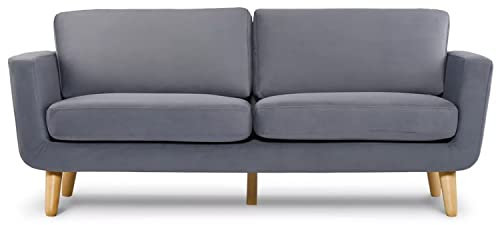 konsimo 3-Sitzer TAGIO Sofa, hergestellt in der EU - Scandi-Stil, mit Armlehnen, Gestell aus Massivholz