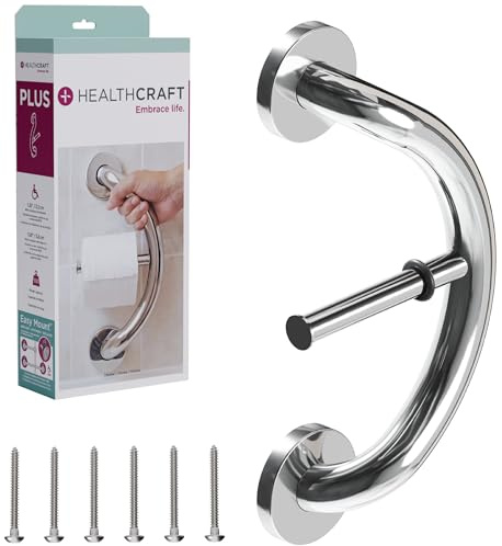 HealthCraft Produkte – Plus Series Haltegriff – Toilettenpapierhalter – poliertes Chrom