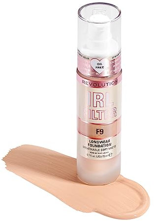 Makeup Revolution, IRL Filter Longwear Foundation, Medium to Full Coverage, F9, 23ml