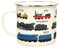 Gift Republic Train Enamel Mug, Outdoor Camping Mug, 500 ml Metal Coffee Cup Men's Gift, Trains