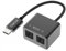 Cubilux USB C auf Dual SPDIF Adapter [192 KHz/24 Bit] für iPad 10 iPad Pro/Air 5 4/Mini 6 MacBook Mac iMac Samsung S24/S23/S22/S21/S20 Pixel 8/7/6 Pro Typ C auf Doppel-TOSLINK optischer Audiosplitter