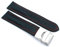 Sulla 20mm Uhrenband Genuine Leder Armband mit Faltschließe aus Edelstahl Schwarz Rote Naht