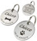 WIENS3D Hundemarke mit Gravur - Personalisiert mit Name - 23mm / 30mm Namensschild für Halsband - Dog Tag - Anhänger Marke für Hunde - mit Symbolauswahl - Tiermarke für Hunde, Katzen & Welpen (30 mm)