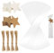 Selbstklebende Plastiktüten Klein, 200 Stücke Zellophantüten Tütchen 32 * 7cm, Kraftpapier Geschenkanhänger mit Schnur Candle Bags für Weihnachten Birthday Party Valentinstag Hochzeit Geschenke