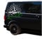 Autoaufkleber Kompass Sport Mountains 60x56cm Windrose Sticker Folie für Auto Wohnwagen Anhänger Aufkleber Selbstklebend Kfz Zubehör KX072 KX073 (Kompass weiß, Berge Grün)