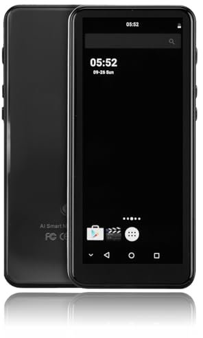 Lettore MP3 con Bluetooth e Wi-Fi, Lettore MP4 MP4 Touch Screen da 4, Lettore Digitale HiFi Portatile con Altoparlante, Regali per Lettore Musicale Digitale, 2 GB + 16 GB (Nero)