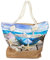 Alsino Strandtasche Badetasche XXL Familie - Wasserresistent mit Reißverschluss & Innentasche - Freibad Strand Beach Tasche, Motiv wählen:TT-m87 Strand Seestern