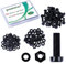 Pzsmocn 90 Piezas/30 Juegos M8*25 mm Tornillos de Cabeza Redonda Cruzada de Nailon Negro Plástico Tuerca Hexagonal con Arandela Aislante, Tamaño Estándar para Bricolaje y Ensamblaje Electrónico.