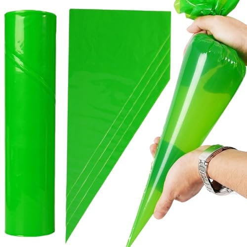 22Pcs Strong Professional 21 Disposable Piping Bags(Green) Pastry Bags for Home Baking, Icing, Cupcake