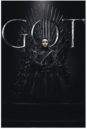 Spreadshirt Game Of Thrones Arya Stark GOT Poster 20x30 cm, One size, Weiß