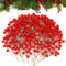 Coicok 200 Stück Künstliche Rote Beeren, Weihnachten Holly Beeren, Dekorative Zweige mit Beeren, Dekorative Weihnachten Stechpalme Beeren für Weihnachtsbaumdekoration, Kranzhandwerk