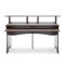 3 Tier Home Music Studio Desk with Pull-Out Shelf, Walnut