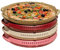 PIZZycle Pizzakarton Mehrweg Pizza Aufbewahrungsbox stapelbar (4er Pack) - wärmeisolierend - Pizzabox passend für Pizza bis 33x33 cm - Pizza Mehrwegverpackung - Pizza Box mit Deckel (Mixed)