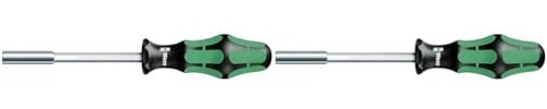Wera 810/1 Bit-Handhalter mit Sprengring, 1/4 Zoll x 120 mm, 05051005001, Silber (Packung mit 2)