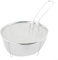 Panier à friteuse rond en acier inoxydable avec poignée amovible (23 x 23 cm)