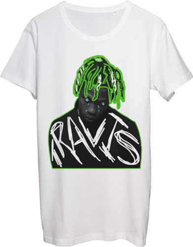 Functon+ T-shirt homme Rappeur Artwork Portrait Blanc, blanc, S