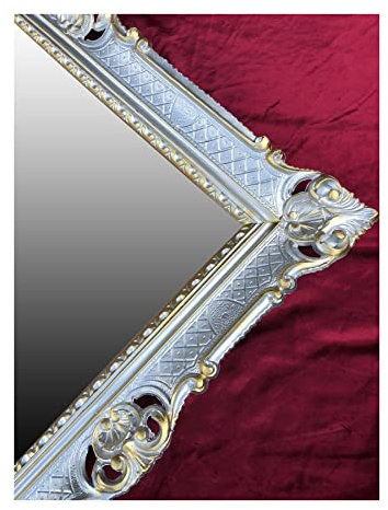 Generisch BILDERRAHMEN Barock GOLD 50x70 cm Prunk Rahmen Antik Fotorahmen 70x90 cm Gemälde Rahmen hochzeitsrahmen Werbetafel (Silber/Gold)