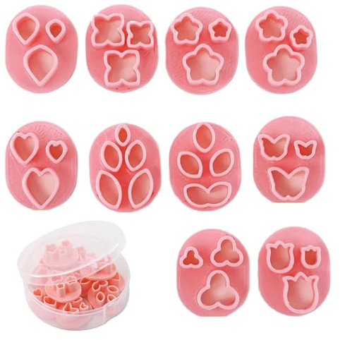 Ddujbtp Lot de 10 emporte-pièces en argile 3D en forme de fleur pour boucles d'oreilles faits à la main pour la fabrication de bijoux et boucles d'oreilles