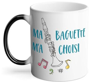 Thermoreagierende Tasse Magische Tasse – Meine Klarinette hat mich gewählt Musiker Instrument – 325 ml