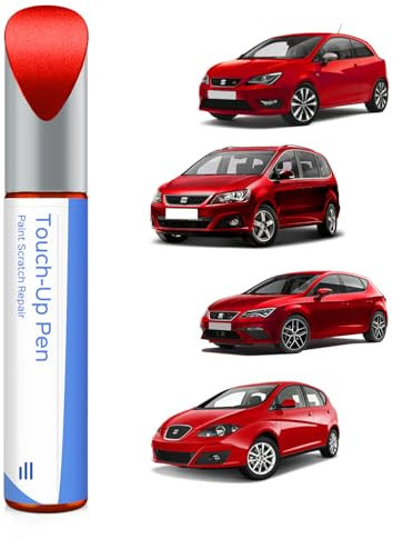 PARTS4EV Peinture de retouche S3H/LS3H Rouge métallisé pur Rojo Emocion pour Seat Correspondance exacte – Réparation des rayures et des éclats