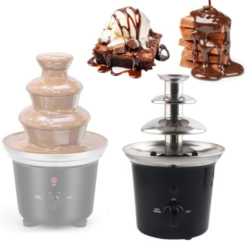 Fontana per Fonduta di Cioccolato, Macchina per Fontana di Cioccolato Commerciale A 3 Livelli, Torre di Fusione del Cioccolato, Macchina per Sciogliere Il Formaggio al Cioccolato in Acciai