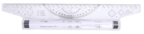Mess-Roll-Lineal, Tragbares Zeichen-Rollen-Lineal, Parallel-Lineal mit Winkelmesser, Klare Messungen, Nähen, Maßband, Maßstabslineal Zum Messen, Zeichnen, Schüler, Schule (30cm)