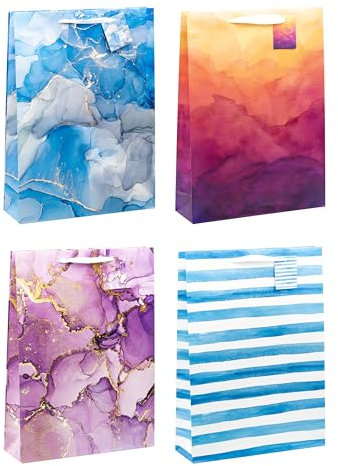 TSI Geschenktüten ART DESIGN XXL, 12er Packung, Größe: XXL (HxBxT 44 x 33 x 10 cm), Art. Nr. 85177