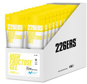226ERS High Fructose Gel, Sports Energy Gel, Lemon 24 x 80g | 55g hochabsorbierende multitransportable Kohlenhydrate, Maltodextrin & Fruktose 1:0,8, glutenfrei, laktosefrei, vegan