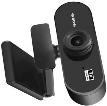 Kelisdi Webcam transparente 2K 1080p 720p 480p avec mise au point automatique et microphones intégrés pour les conversations vidéo et les conférences virtuelles