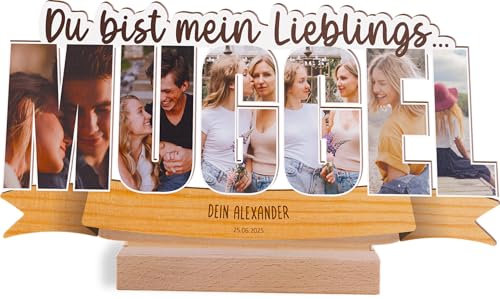 Muggel Geschenk personalisiert - Foto Holzbild opt. mit Sockel - Zauberer, Muggel Geburtstagsgeschenk, Muggel Geschenke, Lustiges Geschenk für Zauberer und Fantasy-Fans, Magisches Fotogeschenk