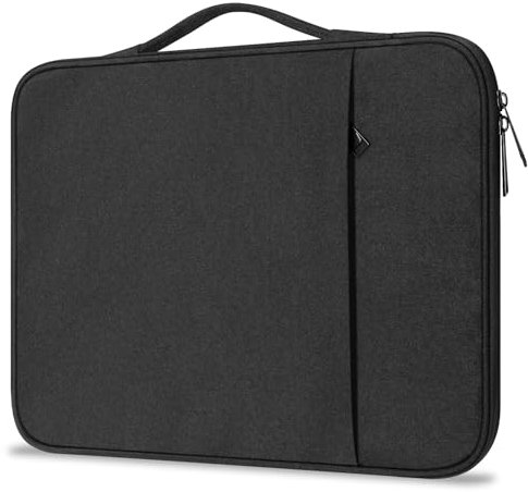 ProElife 13-Inch Laptop Sleeve Case for 2025 2024 2023 MacBook Air 13.6-inch M4/M3 & iPad Pro 13-inch M4 Traveling Water-resistant Bag Hidden Handle Multifunctional Carrying Sleeve (Black)