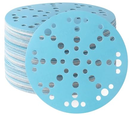 150 mm 49 fori grana P40-800 ceramica blu carta levigatrice antipolvere posteriore disco abrasivo per rimozione della polvere legno metallo auto