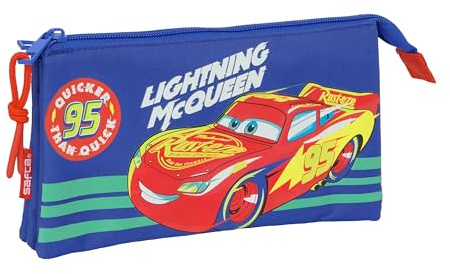 safta CARS Federmäppchen für Kinder, ideal für Kinder im Schulalter, bequem und vielseitig, Qualität und Widerstandsfähigkeit, 22 x 3 x 12 cm