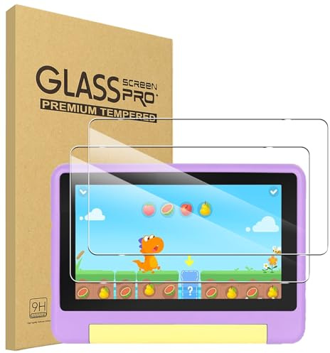 CONAPIKA 2 Pack Screen Protector for MUISOO MUIKT101800/MUISOO Kids Tablet 7 inch, HD Clear, 9H Hardness, Anti-Scratch, Shatterproof, No Bubbles Touch Sensitivity Anti-Fingerprint Tempered Glass