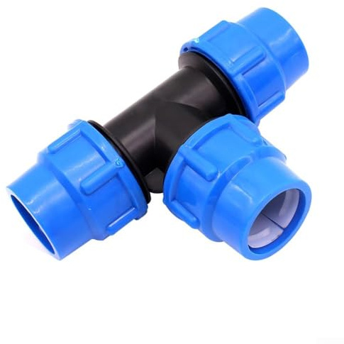 Raccord en T en plastique à connexion rapide pour tuyau d'irrigation de jardin, valve à 3 voies compatible avec PE PVC PPR fer, connecteur haute pression (20/25/32/40/50/63 mm) (32 mm)