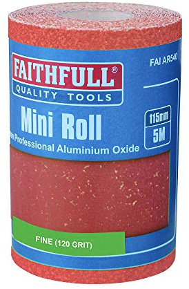 Faithfull - Aluminium Oxid Papierrolle Rote Heavy Duty 115 mm x 5M 120G - FAI...