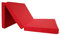 Natalia Spzoo – gemütliche Faltmatratze – Klappmatratze mit Schaumstoffkern & abnehmbarem Bezug – 3-teilige klappbare Schlafmatte 195 x 65 x 8 cm (Rot -100% Polyester)