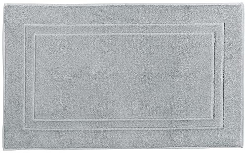 Erwin Müller Walk-Frottier Badteppich Konstanz Silber Größe 70x120 cm - besonders flaumig, voluminös, trittweich, strapazierfähig und saugstark, 100% Baumwolle