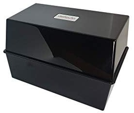 Deflecto Value Size 8 x 5 in Index Card Box - Black