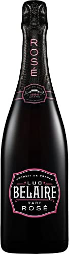 LUC BELAIRE Rare Rosé, französischer Schaumwein aus 3 klassischen Rebsorten, 12,5 % Vol, Cuvée mit Aromen von roten Früchten & Kirschblüte, 0,75 l