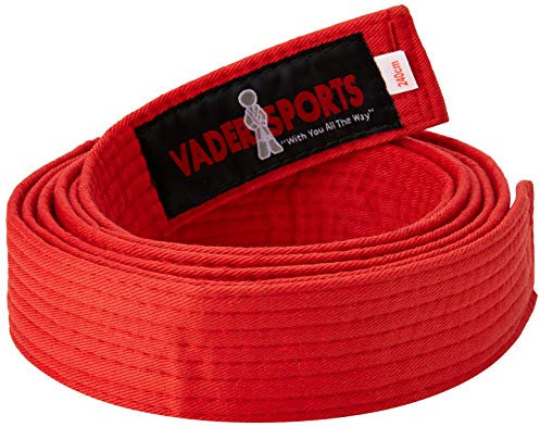 Vader Sports Karate Gürtel Kampfsport Einstufung Farbige Baumwolle Für Judo Karate Taekwondo - 280cm Erwachsene, 100% Baumwolle Rippengestrickt, Rot
