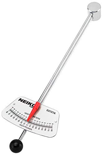Neiko 03727A 1/4 Zoll Balken Drehmomentschlüssel, SAE und MM Fahrrad- und Automobilschlüssel, liest in 0-80 Zoll/Pfund und 0-9 Newton/Meter Schritten