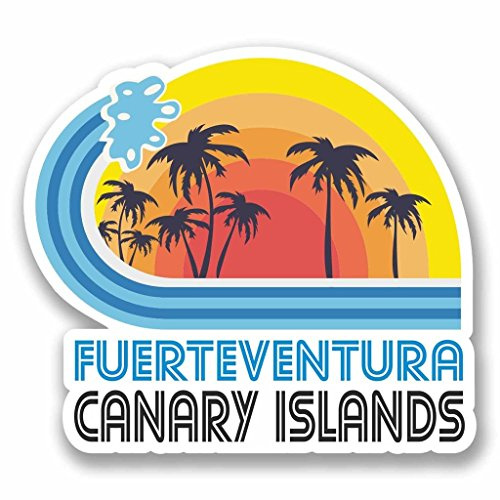 2 x 10 cm/100 mm Fuerteventura Vinyl-Aufkleber Aufkleber Laptop Auto Reise Gepäck Etikett Tag #9868